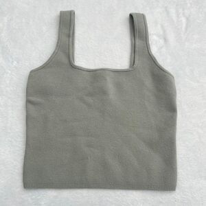 Abercrombie & Fitch Gray Knit Tank Top Women's M Neutral Basic